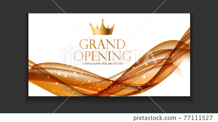 Grand Opening Luxury Invitation Banner Background. Vector Illustration 77111527