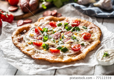 Traditional hungarian combo made of deep fried 77111559