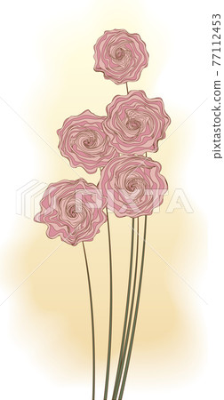 Decorative bouquet of pink flowers Decorative bouquet of pink flowers 77112453