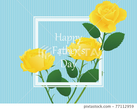Father's Day yellow rose character frame material 77112959