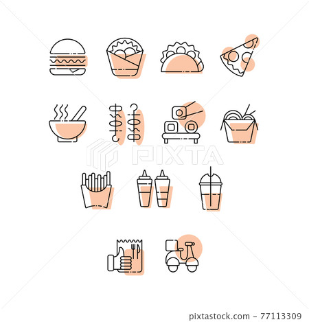 Fast Food icons Fast Food icons 77113309