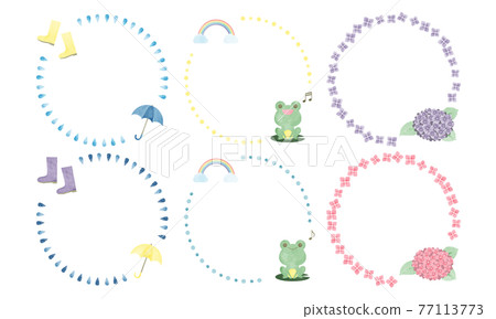 雨季梅雨框架 插圖素材 圖庫