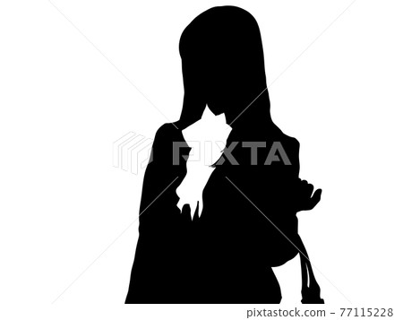 Female silhouette in suit_4 77115228