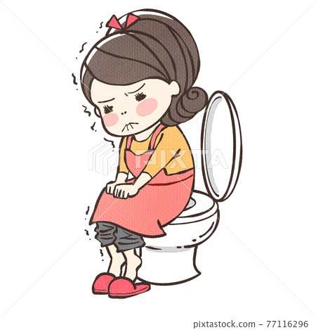 媽媽踩在馬桶上 77116296