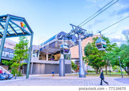 橫濱索道世界搬運工側櫻木町的城市景觀 橫濱索道世界搬運工側櫻木町的城市景觀 77116670