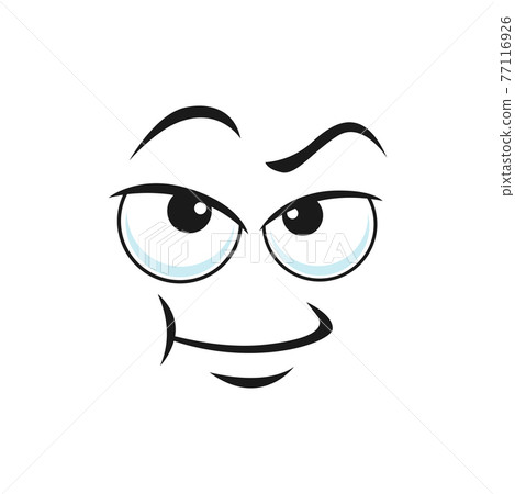 Distrusted sad mood suspicious expression isolated Distrusted sad mood suspicious expression isolated 77116926