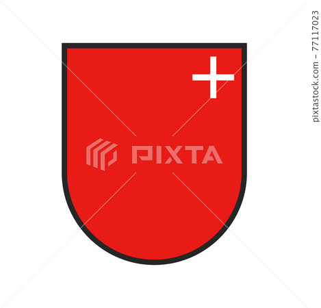 Switzerland, Swiss state canton flag crest, Schwyz 77117023