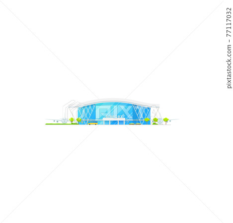 Terminal of airport building, airplane transfer 77117032