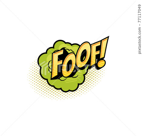 Foof comics pop art bubble isolated vector icon Foof comics pop art bubble isolated vector icon 77117049