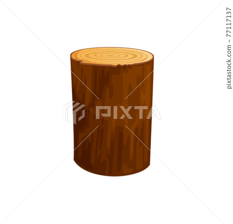 Vector cut wood stump isolated tree trunk icon Vector cut wood stump isolated tree trunk icon 77117137