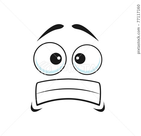 Insecurity emoticon facial expression isolated 77117160