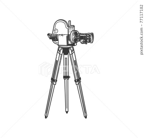 Professional film projector isolated retro camera 77117182