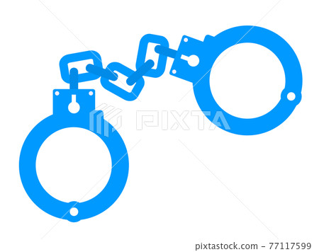 手銬拘留罪犯的插圖 77117599