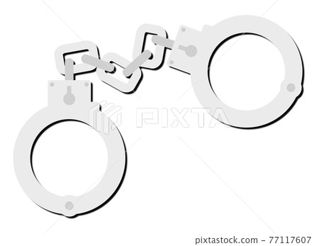 手銬拘留罪犯的插圖 77117607