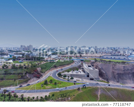 Aerial view of the LUM (The Place of Memory, Tolerance and Social Inclusion) located in the city of Lima, Peru Aerial view of the LUM (The Place of Memory, Tolerance and Social Inclusion) located in the city of Lima, Peru 77118747