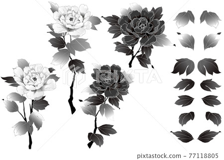 牡丹料件單色 77118805