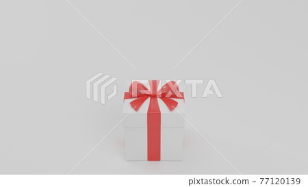 帶紅絲帶的白色禮盒 帶紅絲帶的白色禮盒 77120139