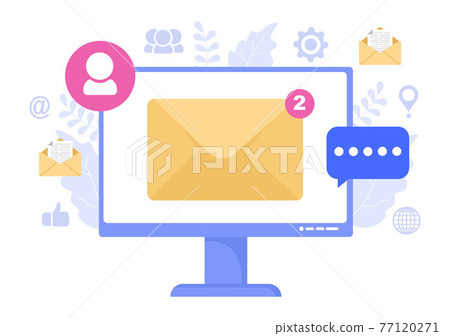 Email Marketing Vector Illustration For Design Digital, Campaign, Web Page, Business Presentation, Or Mobile Social Network Email Marketing Vector Illustration For Design Digital, Campaign, Web Page, Business Presentation, Or Mobile Social Network 77120271