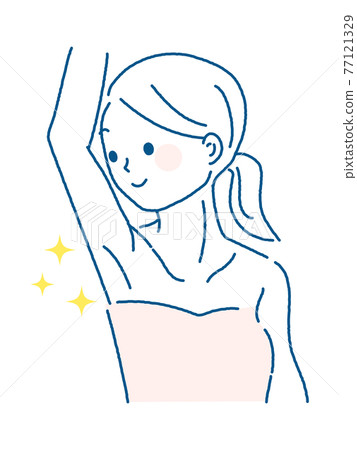 Illustration of a beautiful armpit woman Illustration of a beautiful armpit woman 77121329