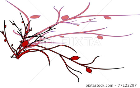Vector hand-painted ink illustration with brush strokes. Abstract background. Flowers Vector hand-painted ink illustration with brush strokes. Abstract background. Flowers 77122297