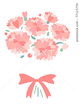 Heart-shaped pastel carnation bouquet Heart-shaped pastel carnation bouquet 77123739