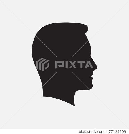 Man profile icon on white background. Man profile icon on white background. 77124309