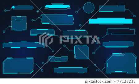 Futuristic callout titles. Virtual sci fi... - Stock Illustration ...