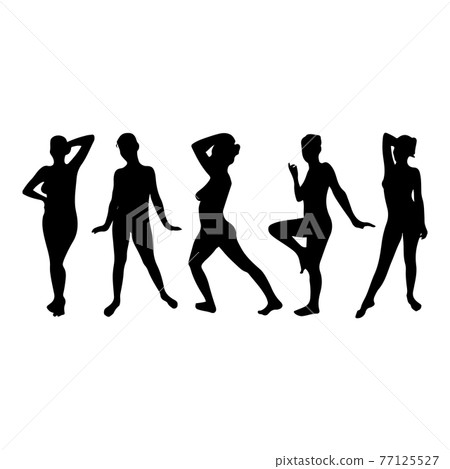 美容、透明、剪影、女性、瑜伽、普拉提、運動、健康、抗衰老、排毒 77125527