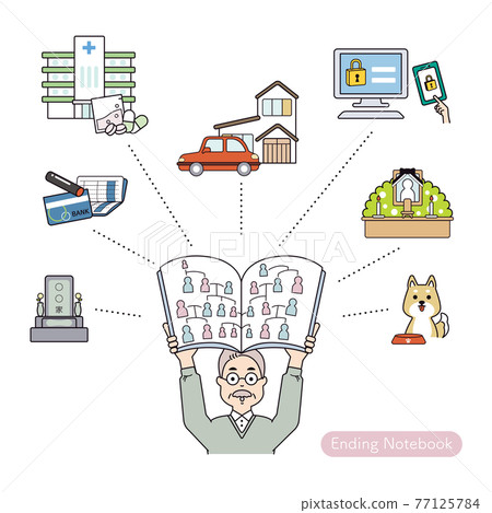 研究結尾筆記的老人 77125784