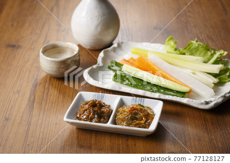 Vegetable miso dip 77128127