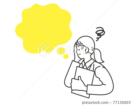 女人抱著她的頭複製空間氣球顏色可變 女人抱著她的頭複製空間氣球顏色可變 77130803