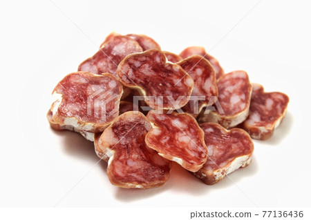 Spanish white mold salami Hue 77136436