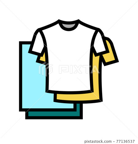 t-shirt textile clothing color icon vector illustration t-shirt textile clothing color icon vector illustration 77136537