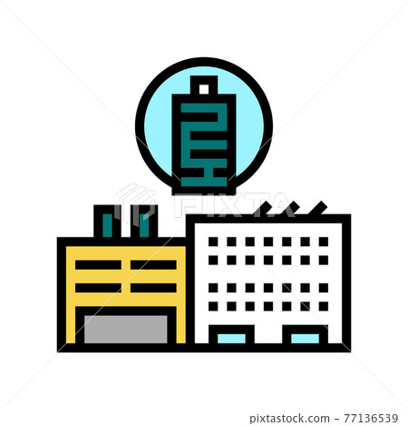 factory production textile color icon vector illustration 77136539