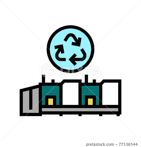 recycling textile machine color icon vector illustration 77136544