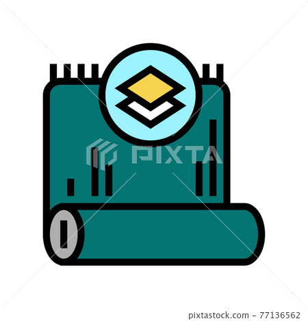 silk textile color icon vector illustration silk textile color icon vector illustration 77136562