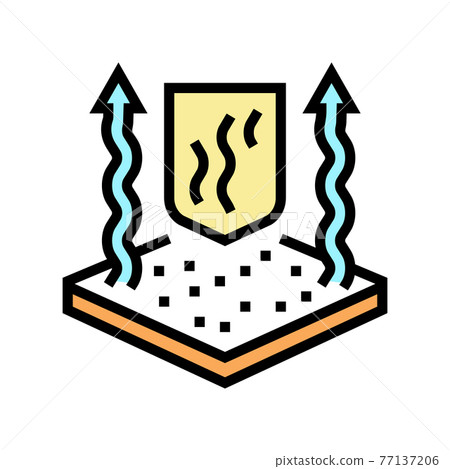 breathable fabric color icon vector illustration 77137206
