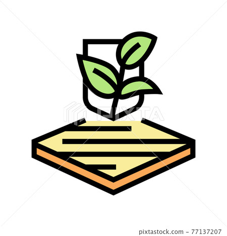 eco fabrics properties color icon vector illustration 77137207