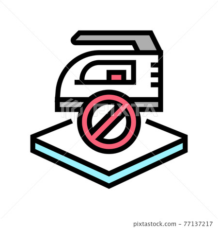 do not iron fabrics properties color icon... - Stock Illustration ...