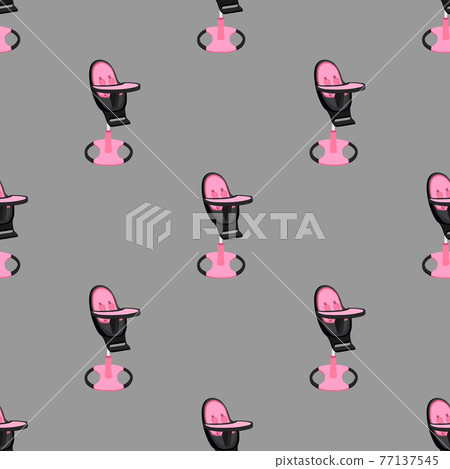 Illustration on theme colorful modern child high chair Illustration on theme colorful modern child high chair 77137545