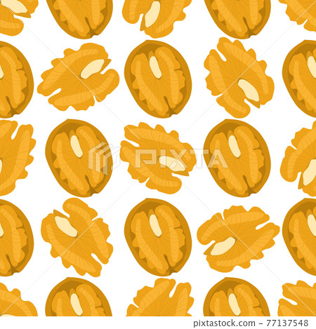Illustration on theme big pattern identical types walnut Illustration on theme big pattern identical types walnut 77137548