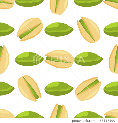 Illustration on theme big pattern identical types pistachio Illustration on theme big pattern identical types pistachio 77137599