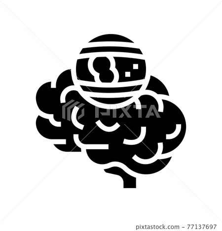stroke brain problem line icon vector illustration 77137697