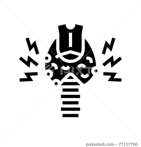 thyroid disorder disease line icon vector illustration 77137700
