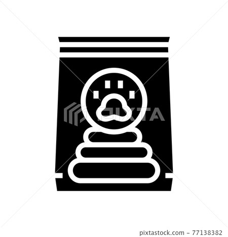 cleaning dog poop in bag line icon vector illustration 77138382