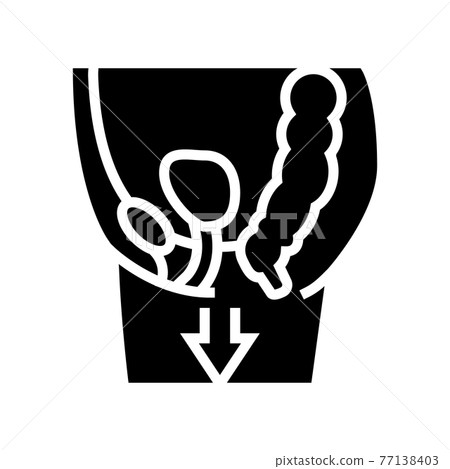 organ prolapse disease line icon vector illustration 77138403