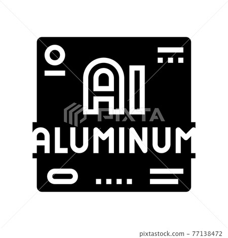 aluminium chemical material line icon vector illustration 77138472