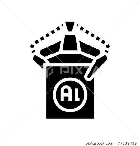 carrying aluminium production in plant line icon vector illustration carrying aluminium production in plant line icon vector illustration 77138482
