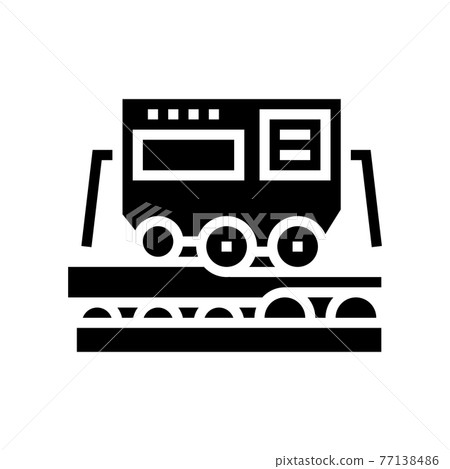 transportation aluminium production line icon vector illustration 77138486
