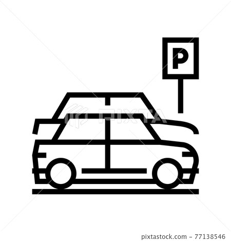 street parking line icon vector illustration street parking line icon vector illustration 77138546